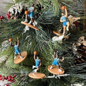 Charlotte Hornets 1997 Vtg All-Star MVPs Mini Figures Christmas Tree Ornaments